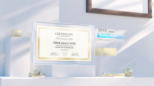 Elegante escaparate de certificados