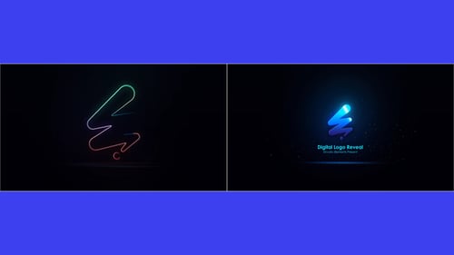 Digital Neon Logo Reveal