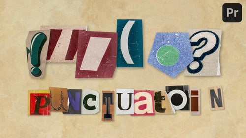 Dynamic Ransom Note Collage Animation with Textured Cutout Letters