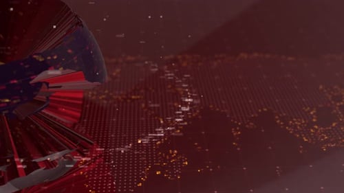 Futuristic Digital Earth Data Globe Animation Background