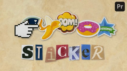 Ransom Letter Collage And Animated Stickers Template
