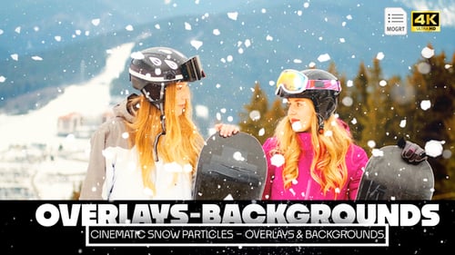 Cinematic Winter Snow Particle Overlays for Video Projects