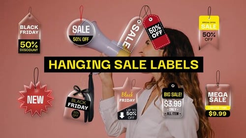 Liquid Glass Hanging Sale Labels & Badges