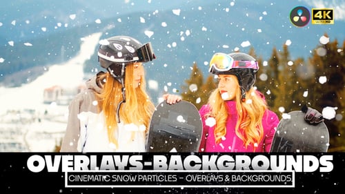 Cinematic Snow Particles – Overlays & Backgrounds DaVinci Resolve
