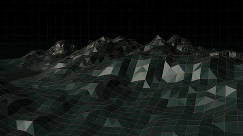 Digitally generated video of mountain