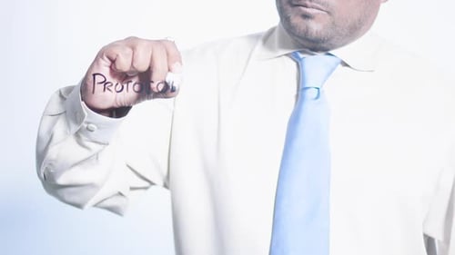 Writing Protocols on Clear Surface