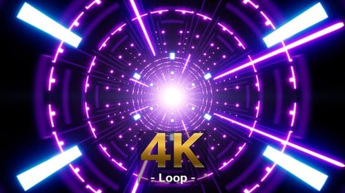 Neon Light Beam VJ Background