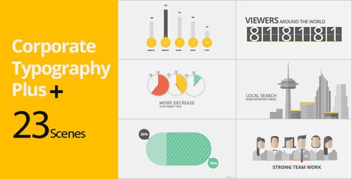 Corporate Flat Design Infographics & Typography Toolkit