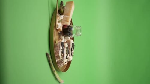 Close Up of Charcuterie Board With Food