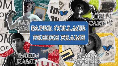 Paper Collage Freeze Frame | MOGRT
