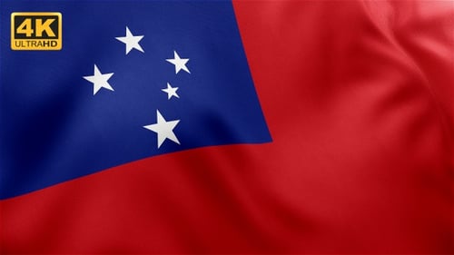 Bandera de Samoa - 4K