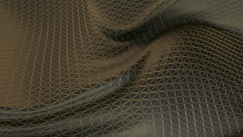Golden Geometric Pattern Flowing Abstract Background Loop