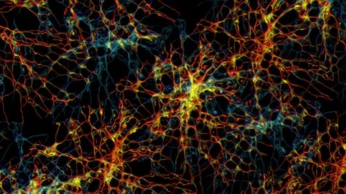 Abstract Glowing Neural Network Lines Seamless Background