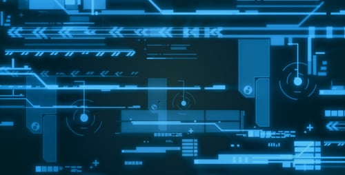 Futuristic Blue Technology Grid Loop Background