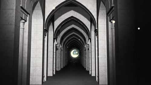 Animated Islamic Arches Tunnel for Ramadan and Eid Celebrations