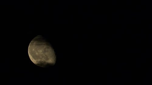 timelapse moon in the dark sky