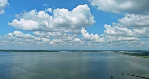 Amazing Seascape Ocean Waves on Sun Blue Sky