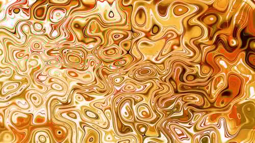 Abstract Gold and Orange Fluid Swirls Background Loop