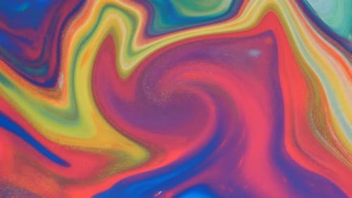 Vibrant Multicolored Paint Swirling Abstract Background