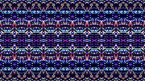 Vibrant Neon Glitch Abstract Pattern Loop