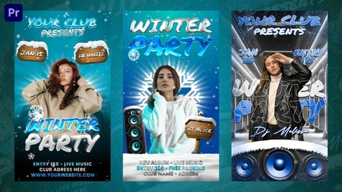 Dynamic Winter Party Promo for Social Media Reels