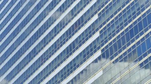 Time lapse of window pattern exterior of building
