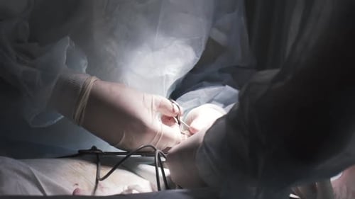 Medical background with surgery details