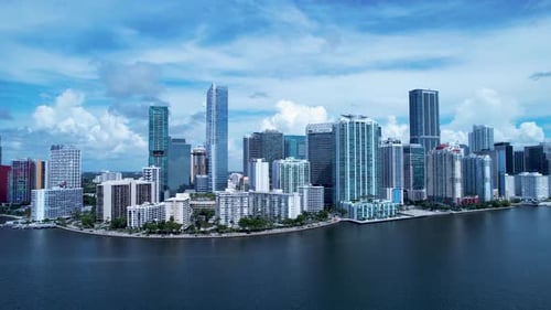 Downtown Miami Florida United States. Tourism landmark of city.