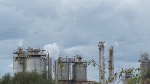 Industrial Factory Expelling Smoke
