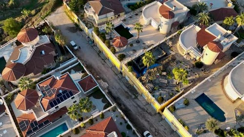 Ferienhauskomplexe, Luftbild, 4 K, Türkei, Alanya