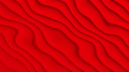 Fluid Red Wavy Lines Abstract Motion Background