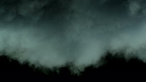 Blue and White Smoke Vapor on Black Background