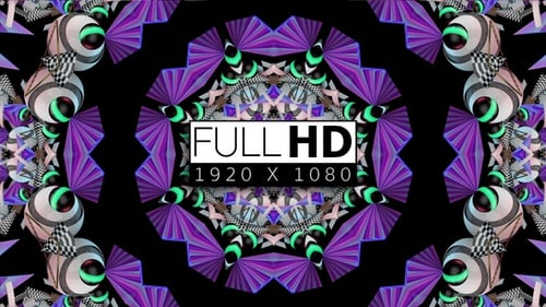Vibrant Geometric Abstract Kaleidoscope Pattern Loop