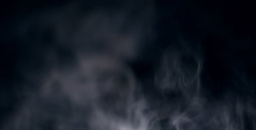 Abstract Smoke Animation with Words on Dark Background