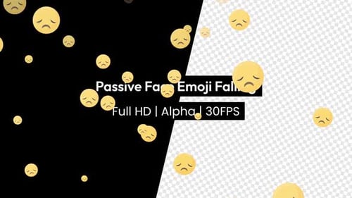 Falling Sad Face Emojis Overlay