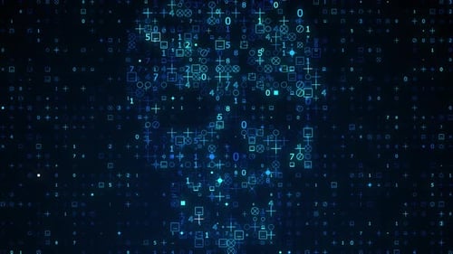 Futuristic Glowing Blue Digital Data Flow Background