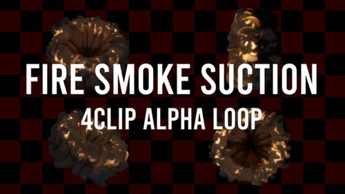 Fire Smoke Suction 4Clip Alpha Loop