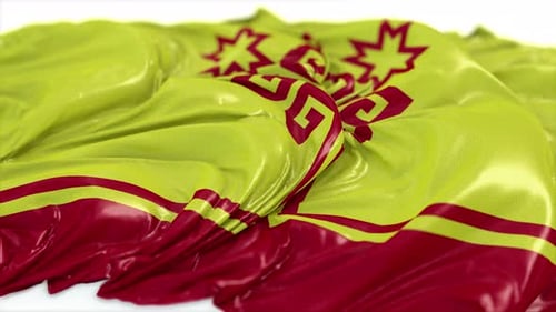 Animated Corporate Flag with Fluid Abstract Symbols