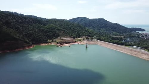 Aerial view Teluk Bahang Dam