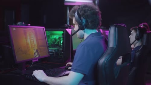Man Completing Game Level