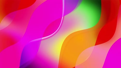 Abstract Colorful Fluid Wavy Shapes Seamless Loop Background