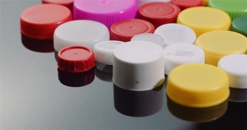 Few Plastic Bottle Caps - Plastic Processing Recycling Industry