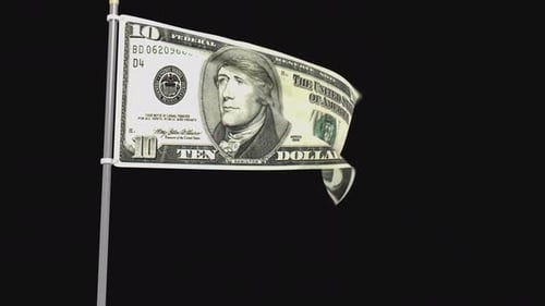 Ten Dollar Animated Flag
