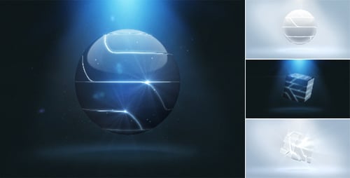 Dynamic Futuristic Logo Reveal with Shattering Elements