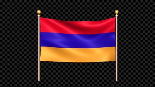 Realistic Waving Flag of Armenia