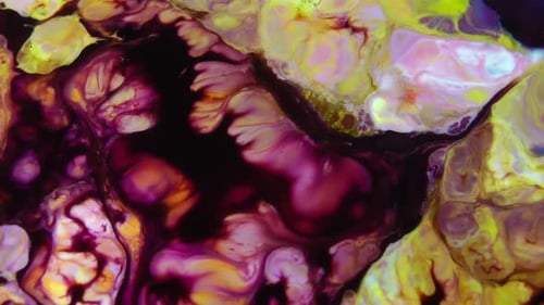 Abstract Fluid Art with Dynamic Color Swirls