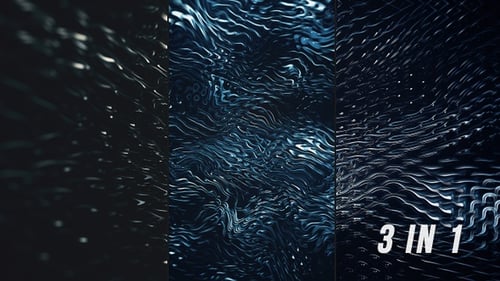 Abstract Dark Fluid Metal Waves Seamless Loop