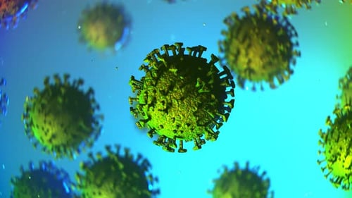 Konzept der Viruserkrankung, Infektion. Virus, Coronavirus, SARS, Grippe, COVID-19