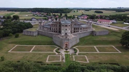 Amazing View From Drone on Grand Old Palace with Large Territory