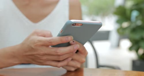 Using Smartphone on Table